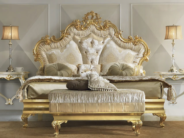 DIAMANTE - Wooden double bed with upholstered headboard by CASA +39 - view 2